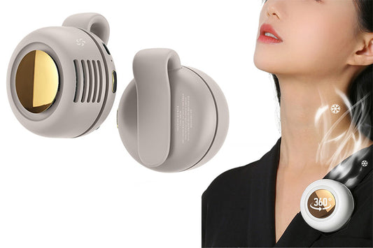 2Pcs Mini Portable Clip Fan 360 Degree Rotatable Small Personal Fan with Clip 3 Speeds USB Rechargeable Cooling Fan