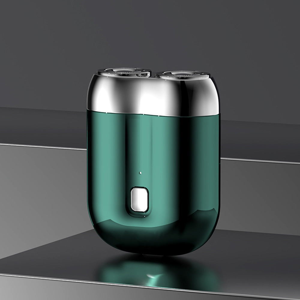 Portable Mini Dual-Head Electric Shaver USB Rechargeable Razor Green