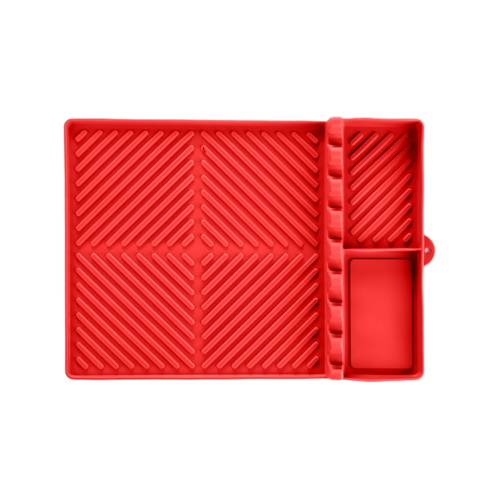 Silicone Griddle Mat Side Shelf Mat Grill Pad for Blackstone Barbecue Grill Accessories Tool Red