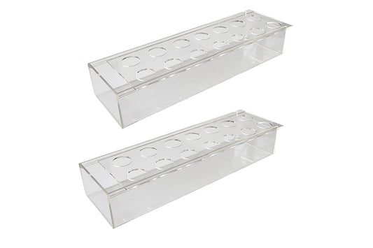 2Pcs Rectangular Acrylic Flower Vase Clear Floral Centerpiece Vase for Dining Table Wedding Tables Decorative Vase Home Decor