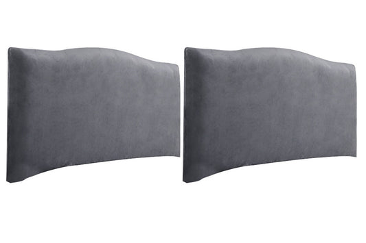 2pcs Solid Color Dustproof Cover For Bed Headboard Comfortable Headboard Slipcover Bed Head Protector Cover for Bedroom-Gray