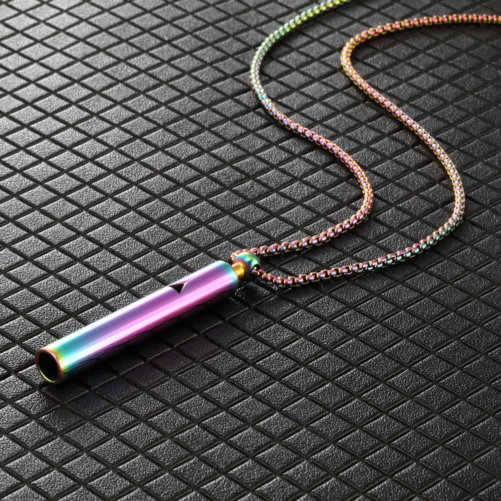 Meditation Necklace Triangle Cutout Necklace Stress Reducing Breathing Necklace Mix-Colour
