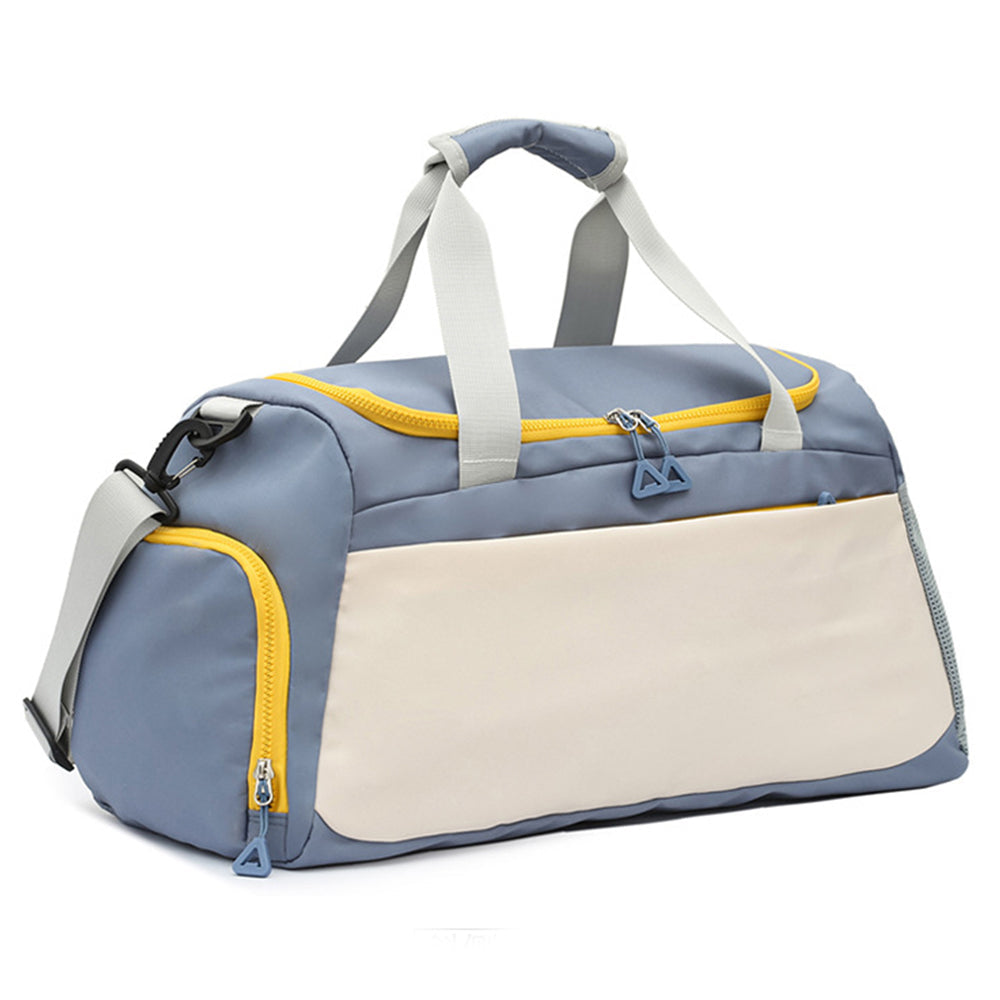 Gym Duffle Bag Travel Weekender Bag with Shoe Compartment Blue