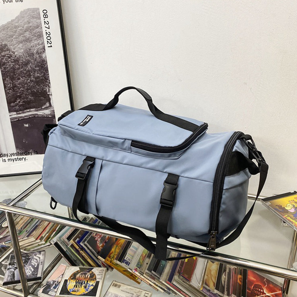 3-in-1 Sports Duffle Bag Travel Backpack Weekender Overnight Bag Blue