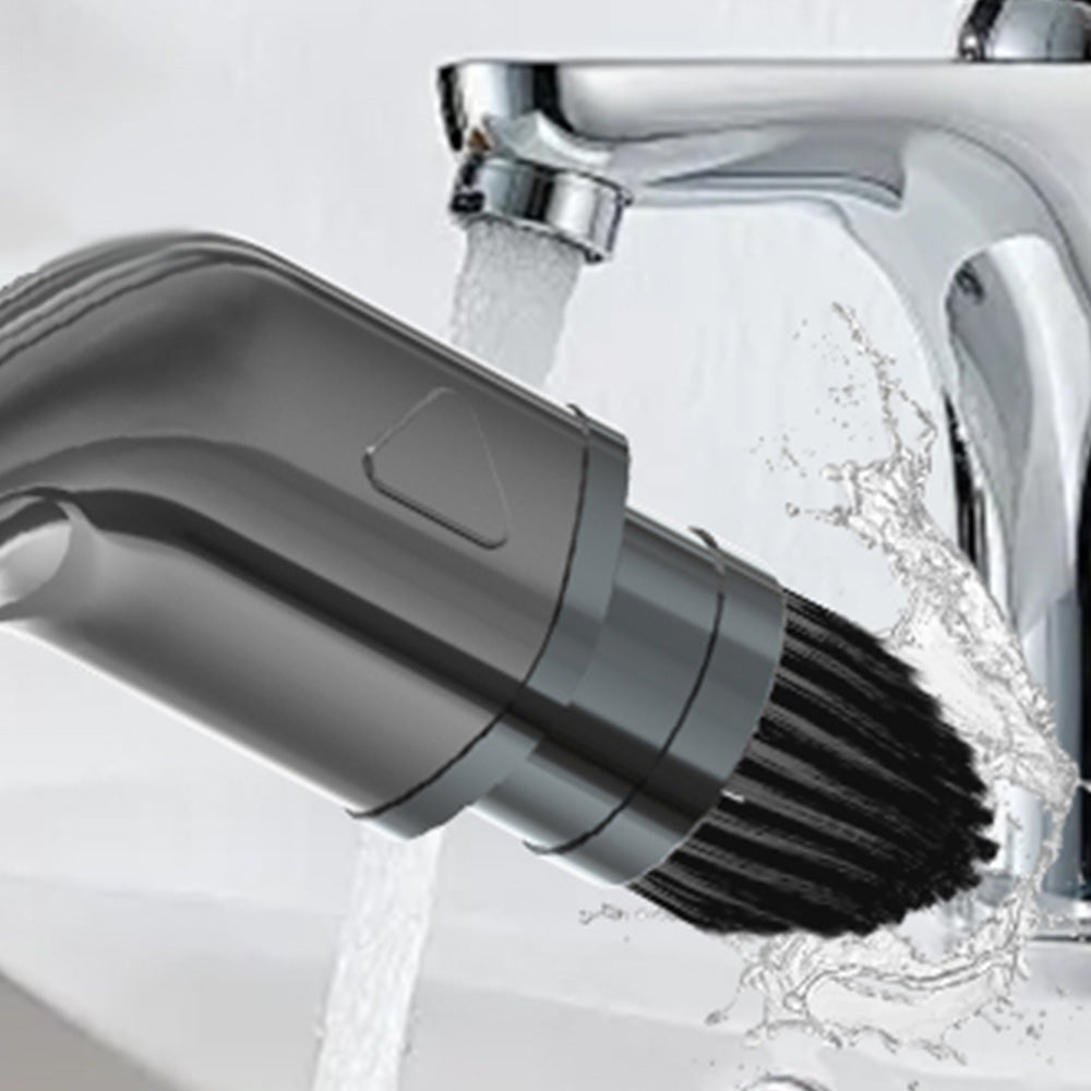 Cordless Electric Spin Scrubber Rechargeable Cleaning Brush with 7 Replaceable Brush Heads Black