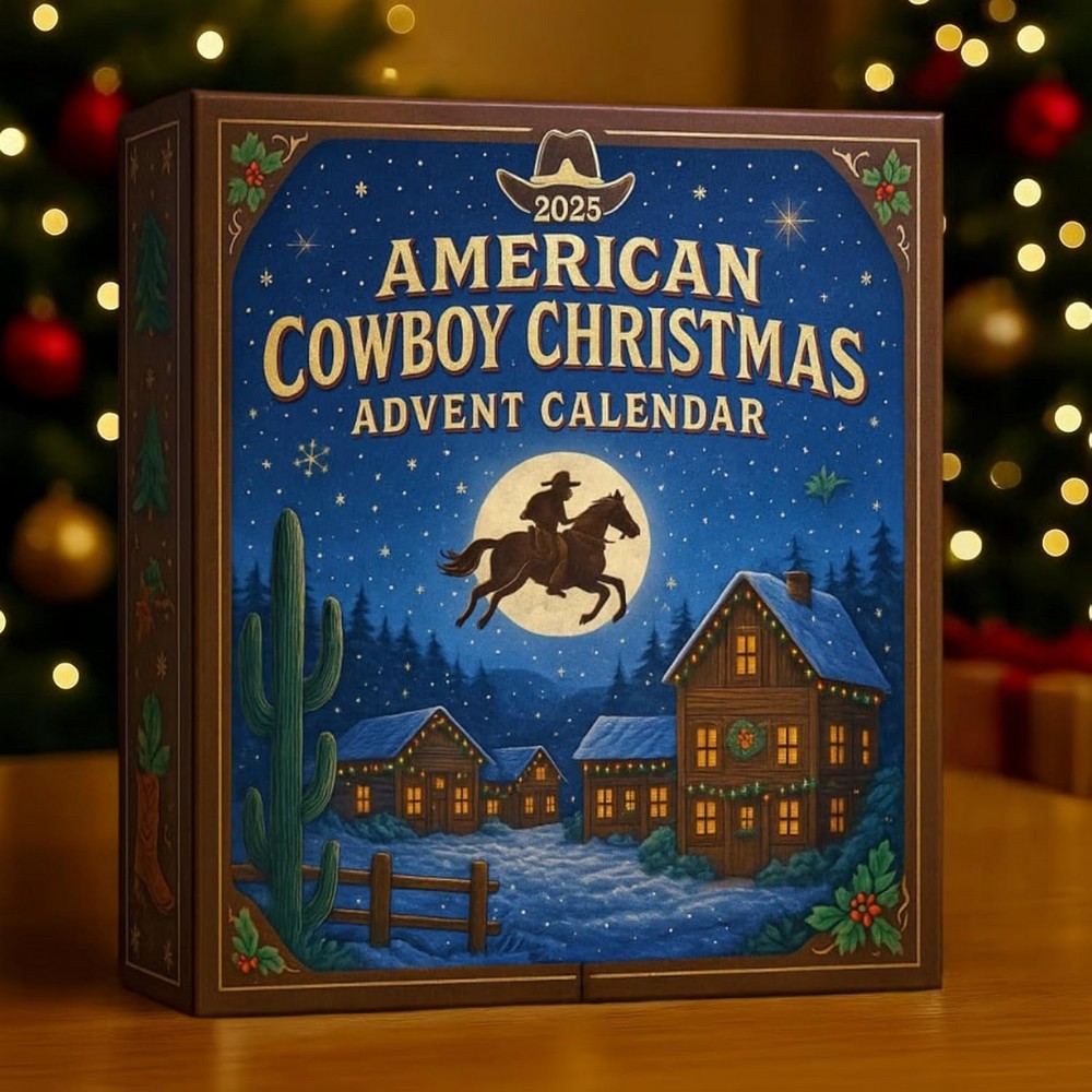 Cowboy Christmas Advent Calendar with 24 Daily Surprises Countdown Calendar