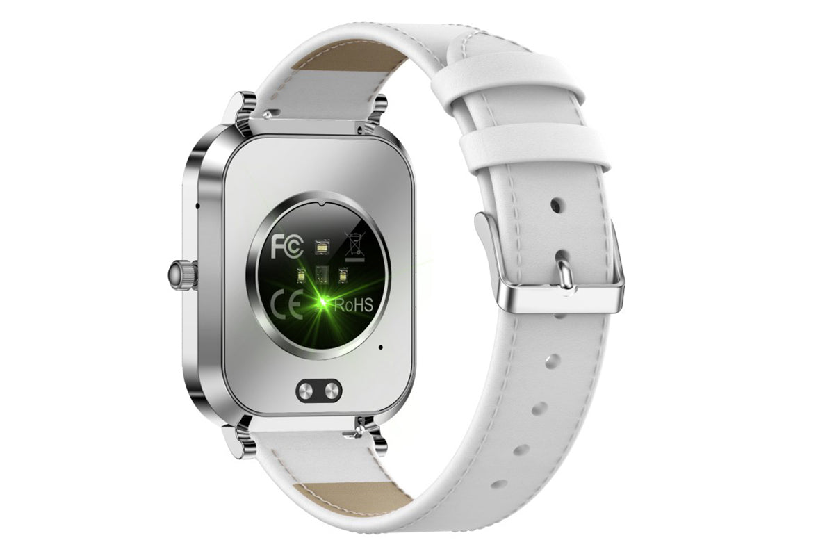 Smart Watch Bluetooth Call Make Calls Musics Fitness Tracker Heart Rate Sleep Monitor -White