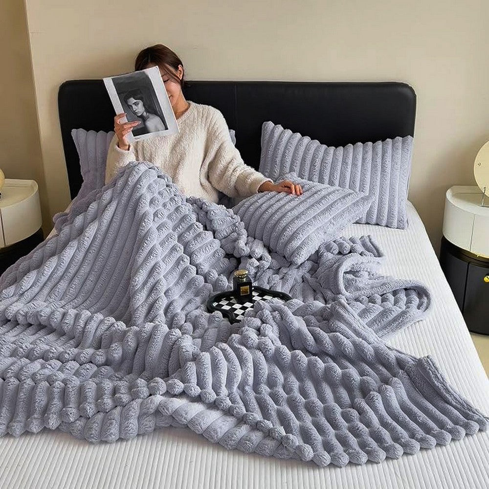 Throw Blanket for Couch Sofa Soft Fleece Throw Blankets Room Home Decor-Purple
