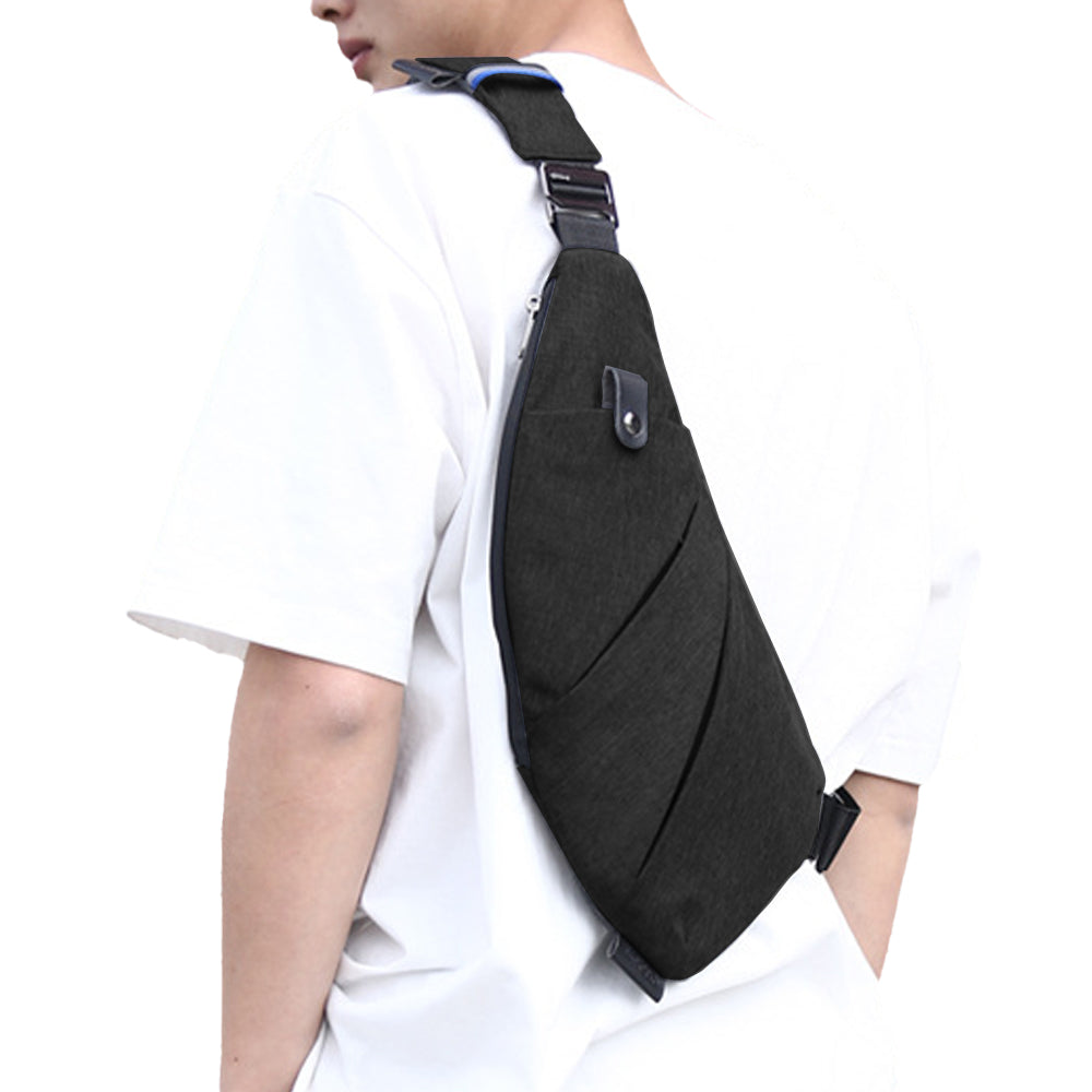 Multifunctional Anti-theft Sling Chest Pack Crossbody Bag Black
