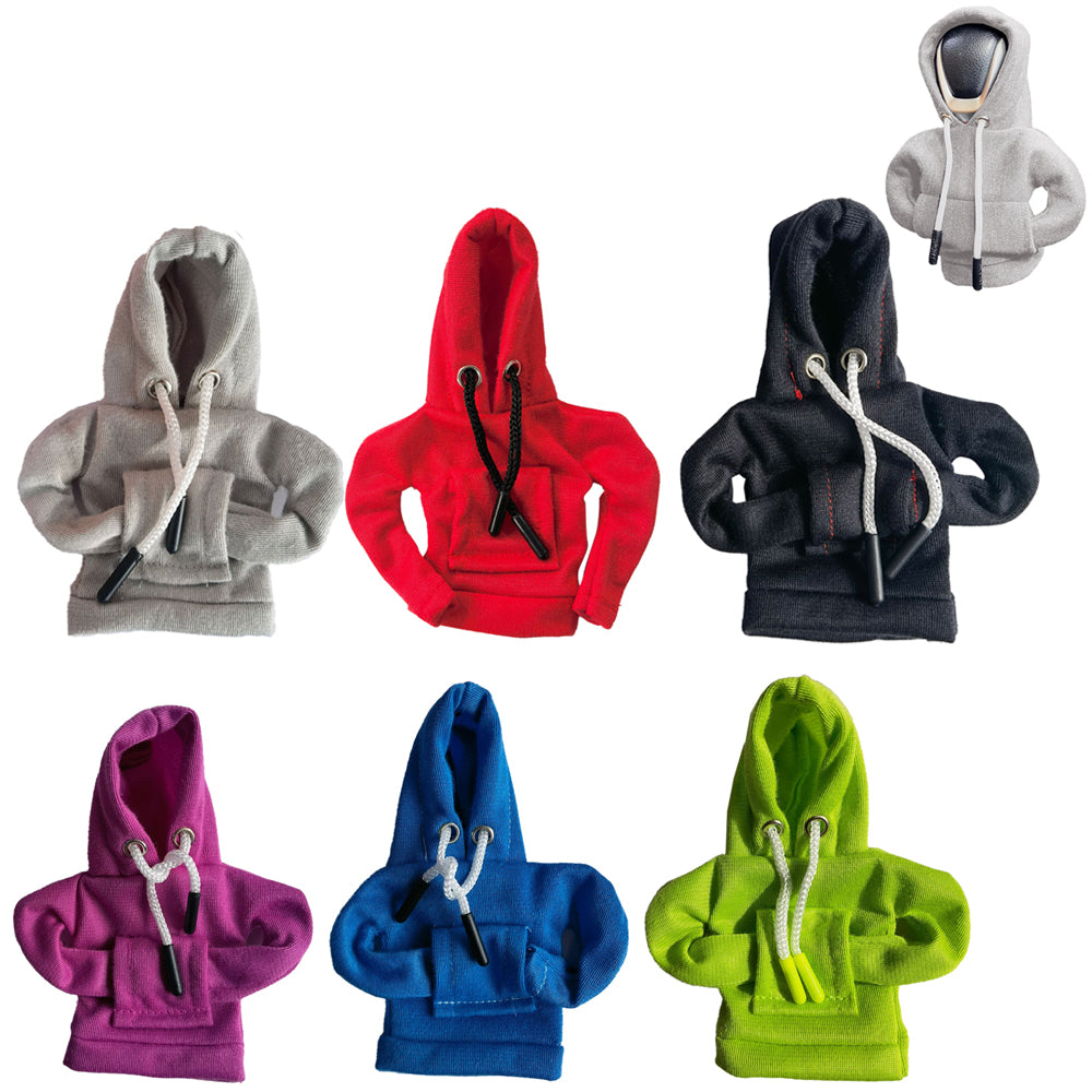 6PCS Shift Knobs Fashionable Hooded Shirt Mini Car Shifter Knobs Cover Trim-Each of Color