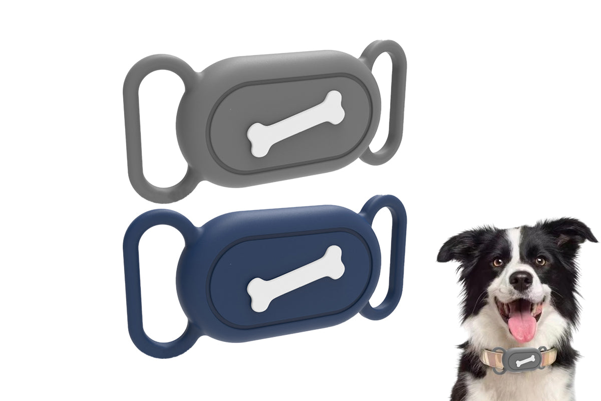 2PCS Silicone Pet Collar Holder Water Resistant Pet Collar Case for Samsung Galaxy SmartTag 2-Bone