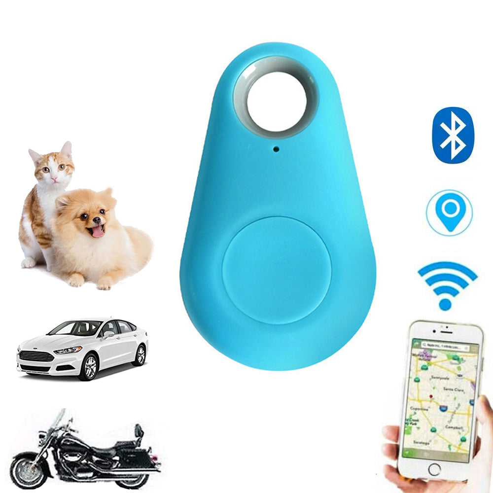 Wireless Smart GPS Tracker Bluetooth Alarm Locator for Kids Pets Wallet Keys Anti Lost Blue