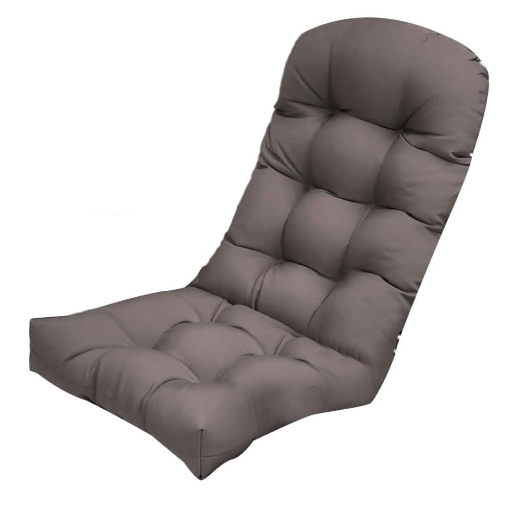 Patio Adirondack Chair Cushion High Back Rocking Chair Seat Pad with Ties Dark Grey