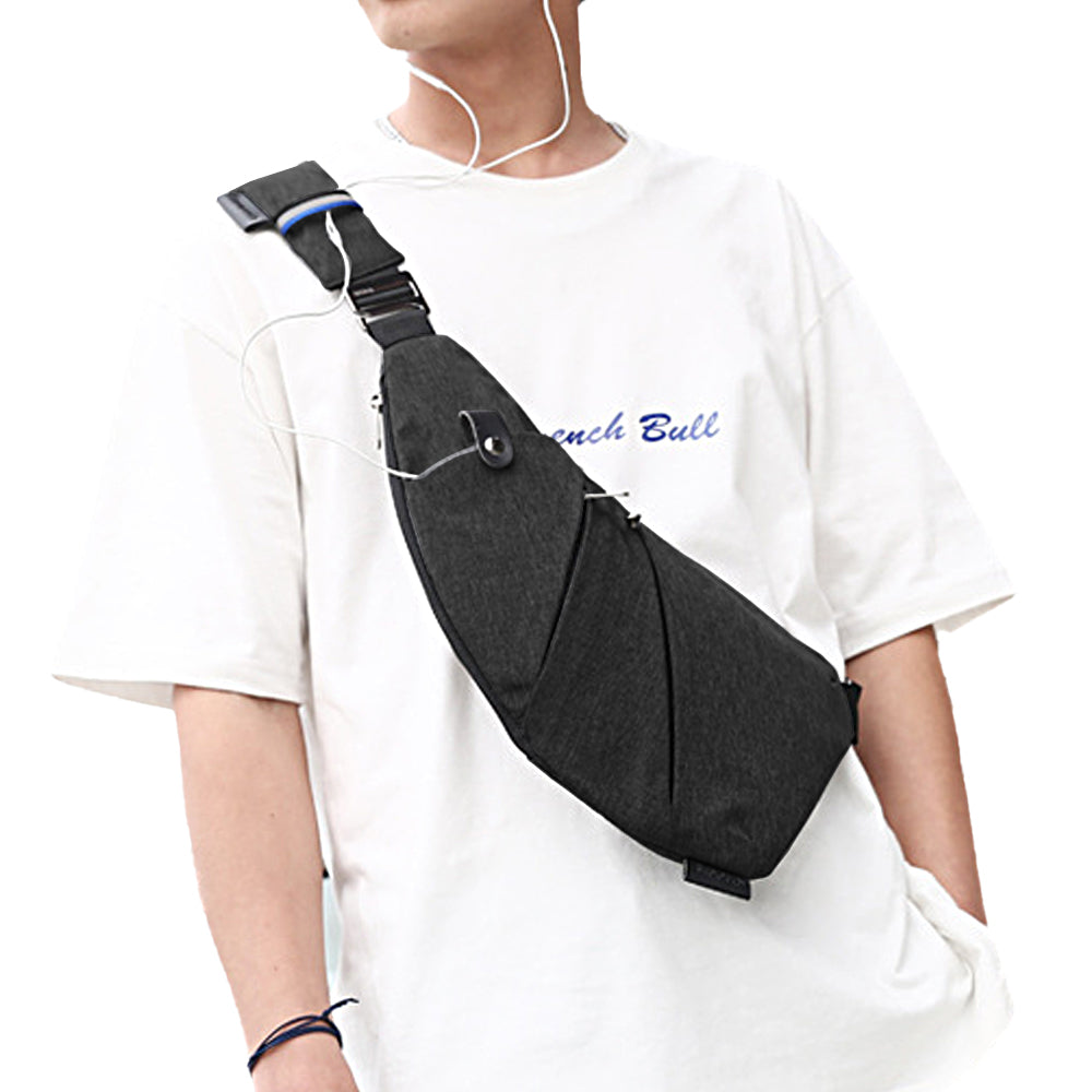 Multifunctional Anti-theft Sling Chest Pack Crossbody Bag Black
