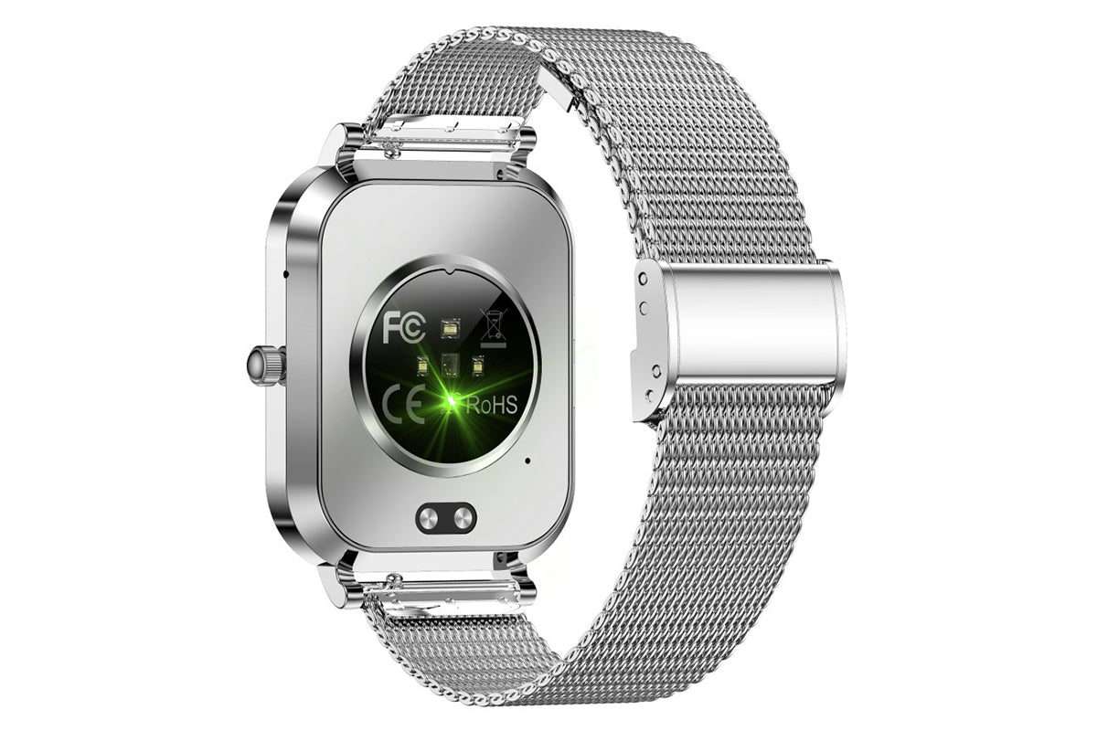 Smart Watch Bluetooth Call Make Calls Musics Fitness Tracker Heart Rate Sleep Monitor -Silver