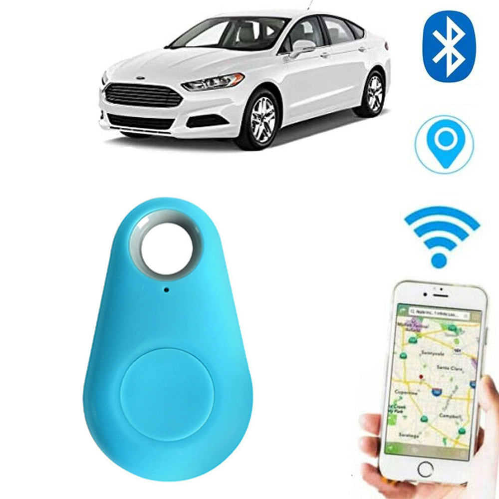 Wireless Smart GPS Tracker Bluetooth Alarm Locator for Kids Pets Wallet Keys Anti Lost Blue
