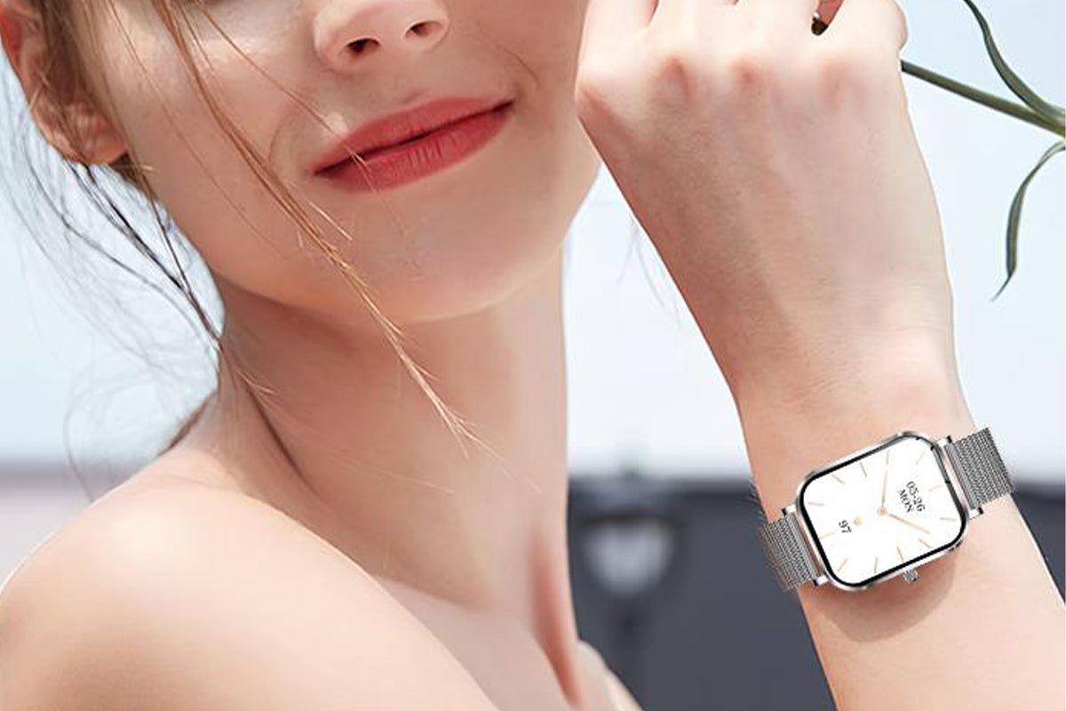 Smart Watch Bluetooth Call Make Calls Musics Fitness Tracker Heart Rate Sleep Monitor -Silver