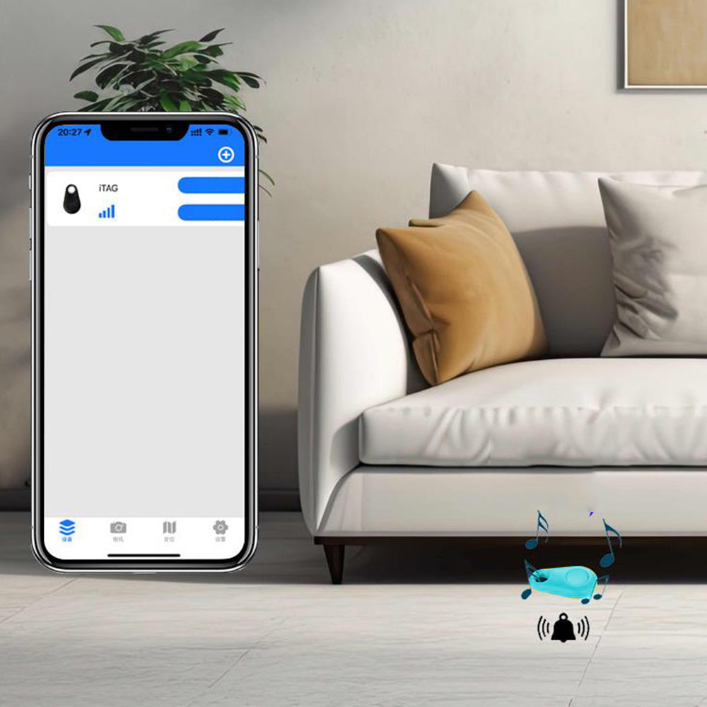 Wireless Smart GPS Tracker Bluetooth Alarm Locator for Kids Pets Wallet Keys Anti Lost Blue