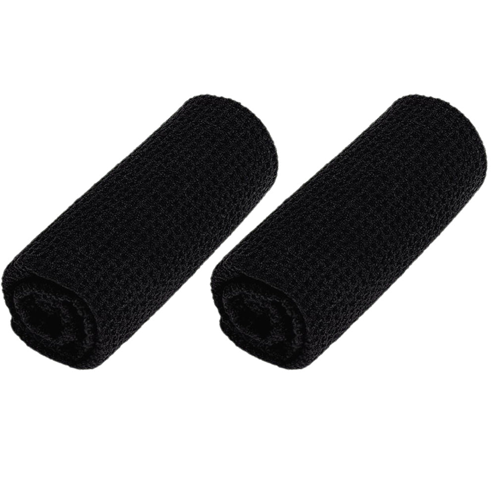 2Pcs Microfiber Golf Towels with Club Brush Waffle Pattern Fishing Towels