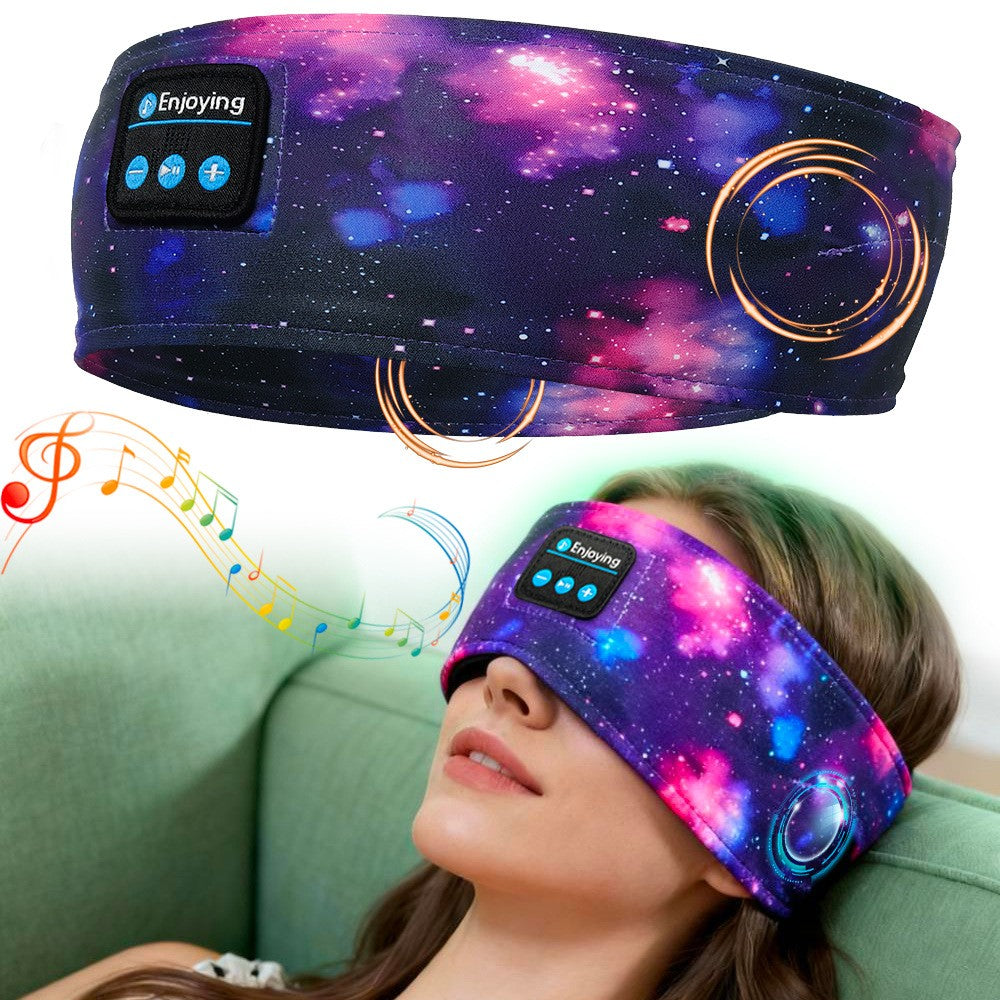 3 in 1 Bluetooth Headband and Eye Mask for Sleeping Meditation and Light Exercise-Purple