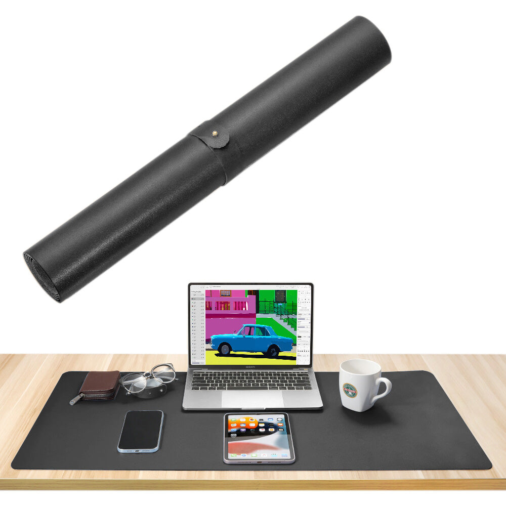 Water Resistant Mousepad PU Leather Large Mouse Pad Anti Slip Gaming Desk Mat Black