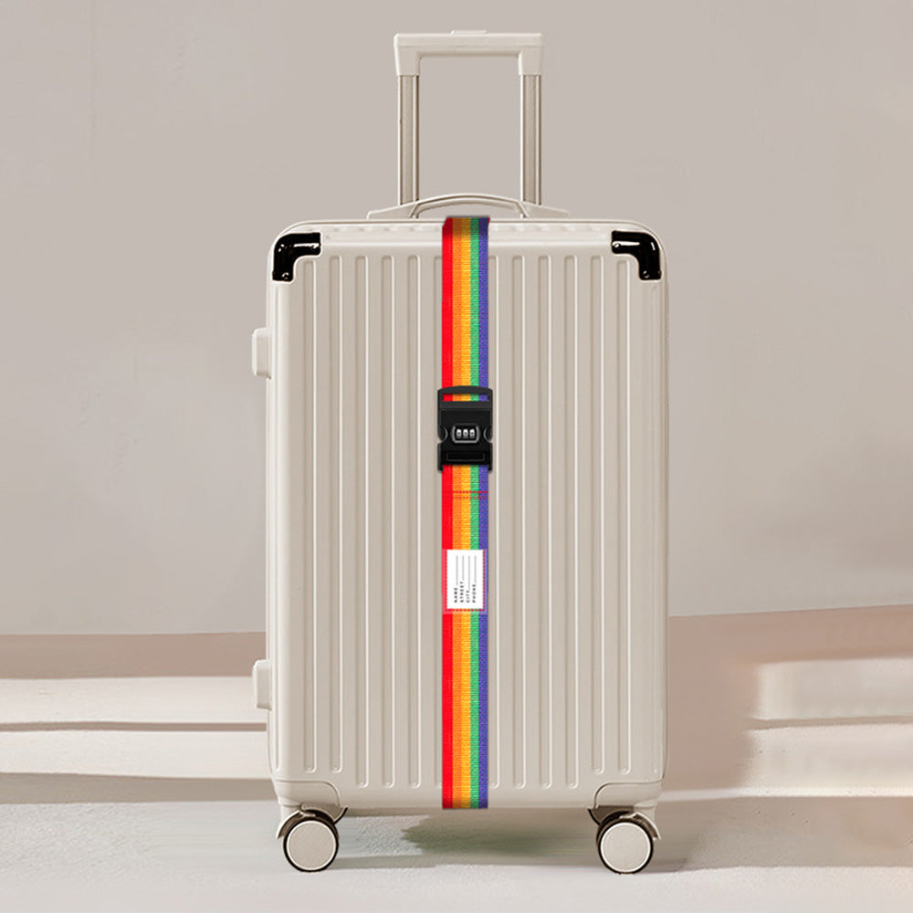 2Pcs Password Lock Luggage Strap Travel Suitcase Secure Belt Code Lock Mixed Color