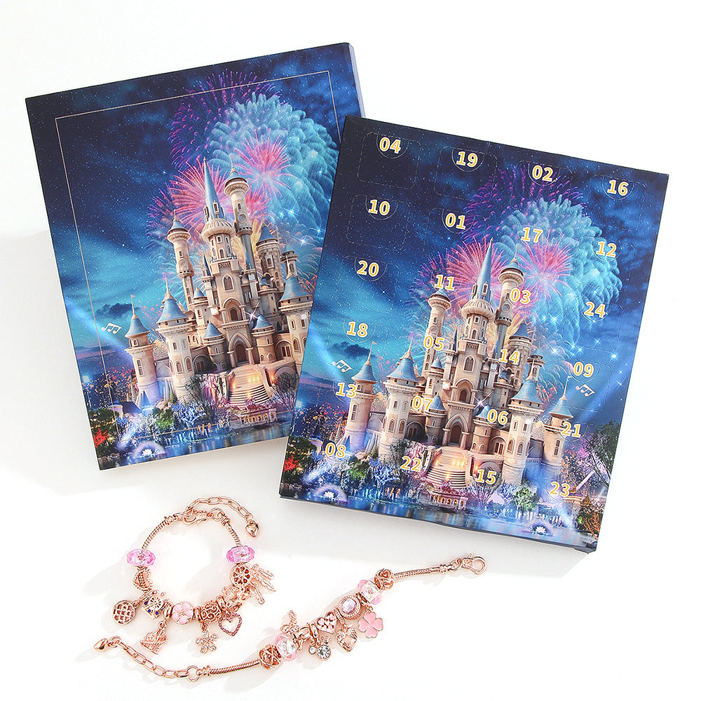 Advent Calendar Charm Bracelets for Girls ¨C 24-Day Xmas Countdown Calendar Pink