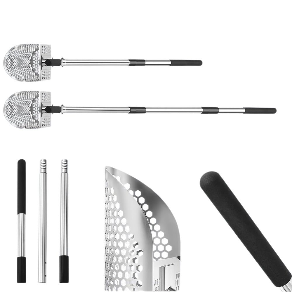 Detachable Metal Detector Sand Scoop Stainless Steel Sand Sifter Shovel
