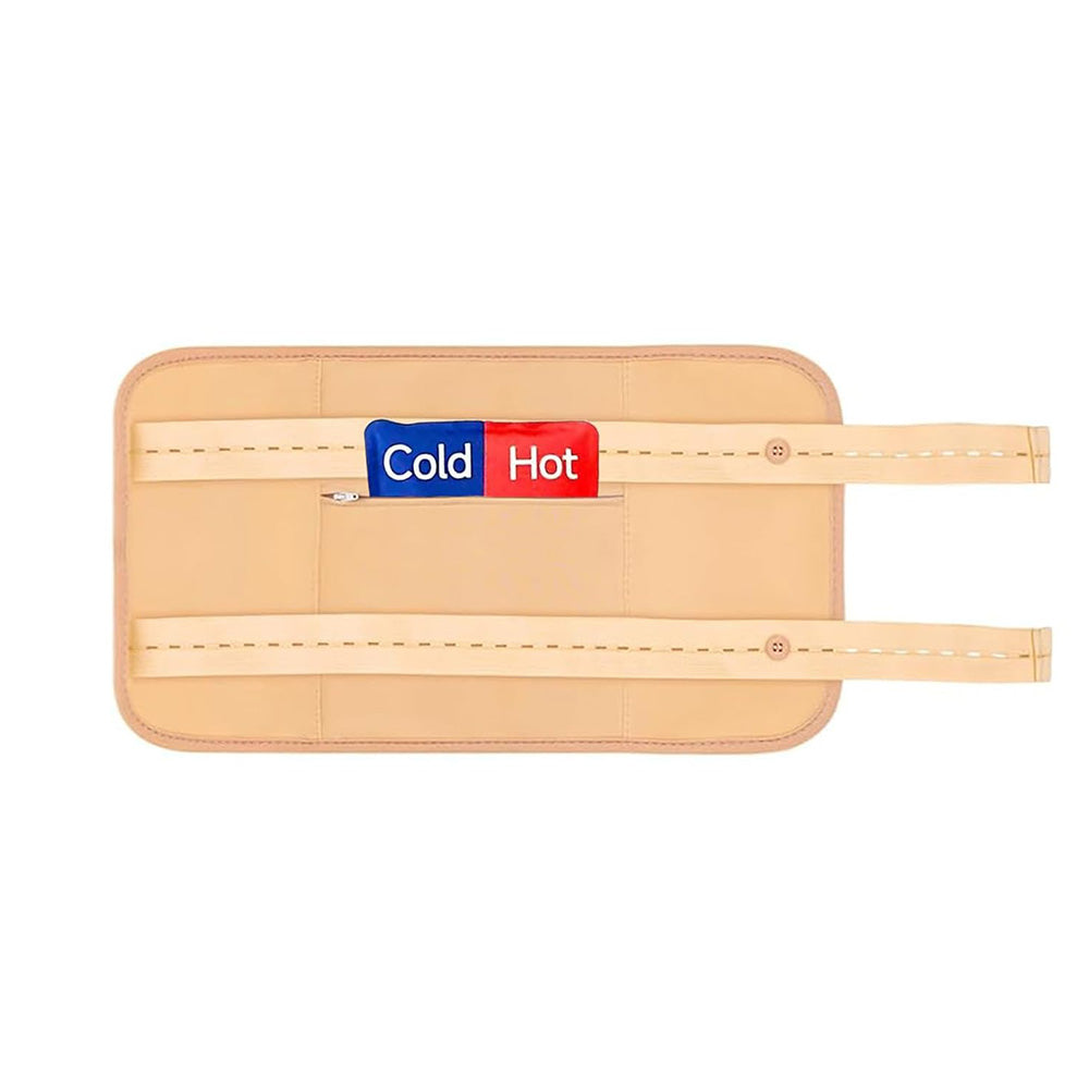 Castor Oil Pack Waist Belt with Buttons for Hot & Cold Compress
