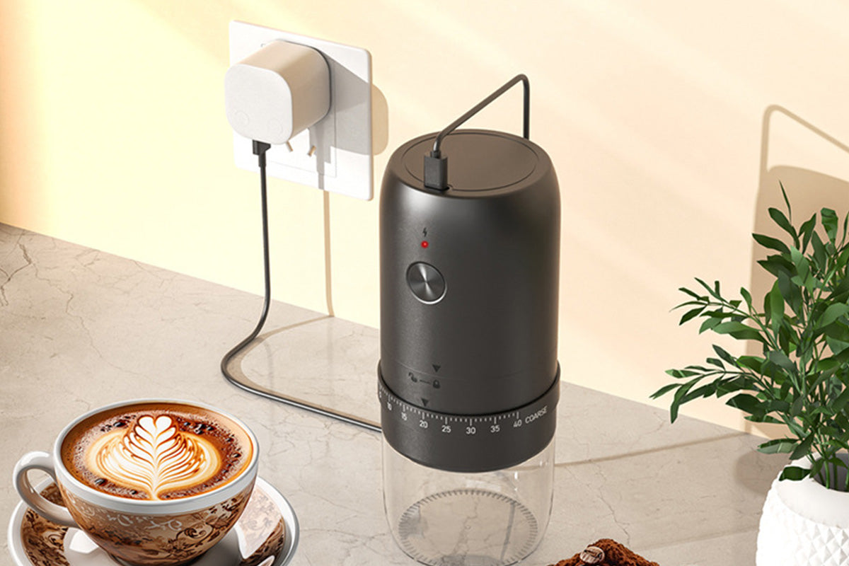 Portable Electric Burr Coffee Grinder 40 Setting Rechargeable Conical Burr Mill