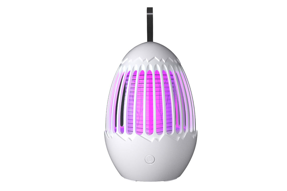 2Pcs USB Outdoor Indoor LED Light Rechargeable Mosquito Killer Portable Waterproof Mosquito Repellent-White