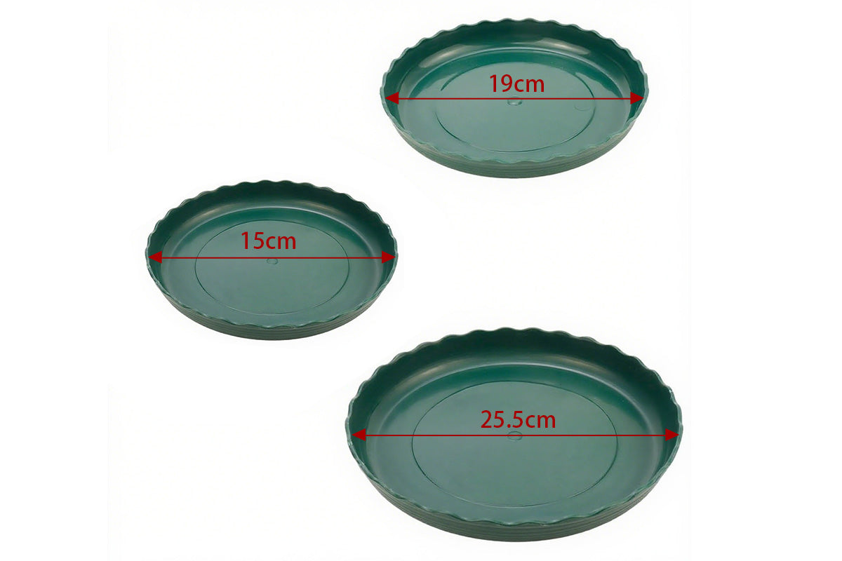 12Pcs Round Plastic Plant Saucers Durable Flower Pot Tray for Indoor Outdoor