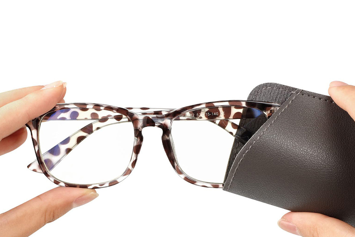 6Pcs Leather Soft Glasses Cases Sunglasses Reading Glasses Case