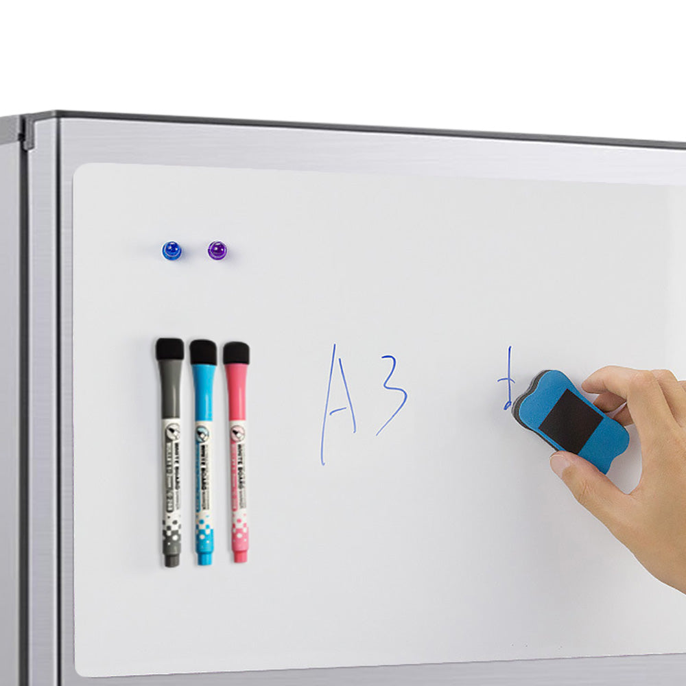 Fridge Whiteboard Set Dry Erase Board with Pen Marker Eraser for Kitchen Home Memo Reminder