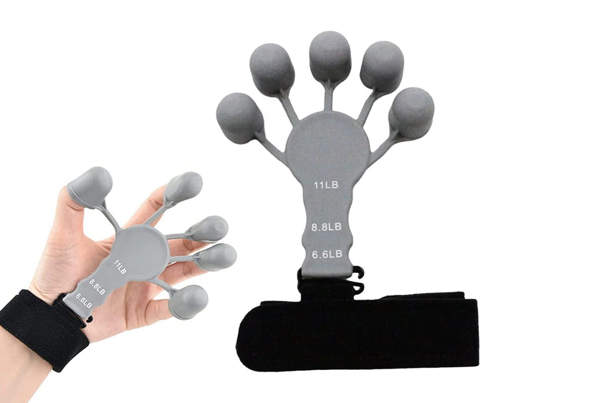 Hand Grip Strength Trainer Finger Strengthener Exerciser Fingers Therapy Pain Relief For Arthritis-Grey
