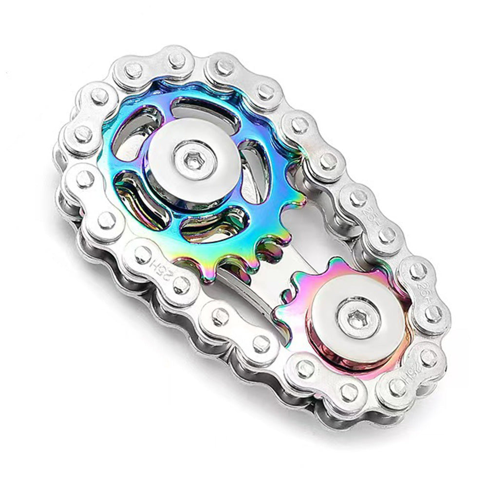 Bike Chain Fidget Toy Metal Spinner Stress Relief Focus Aid Mixture Color