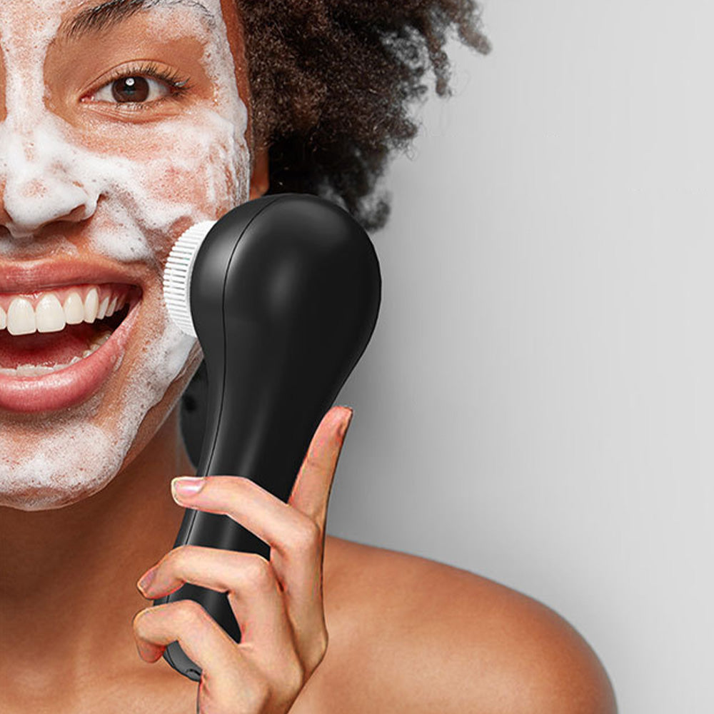 Electric Face Scrubber Exfoliator Rechargeable Facial Cleansing Brush with 5 Brush Heads for Skin Care