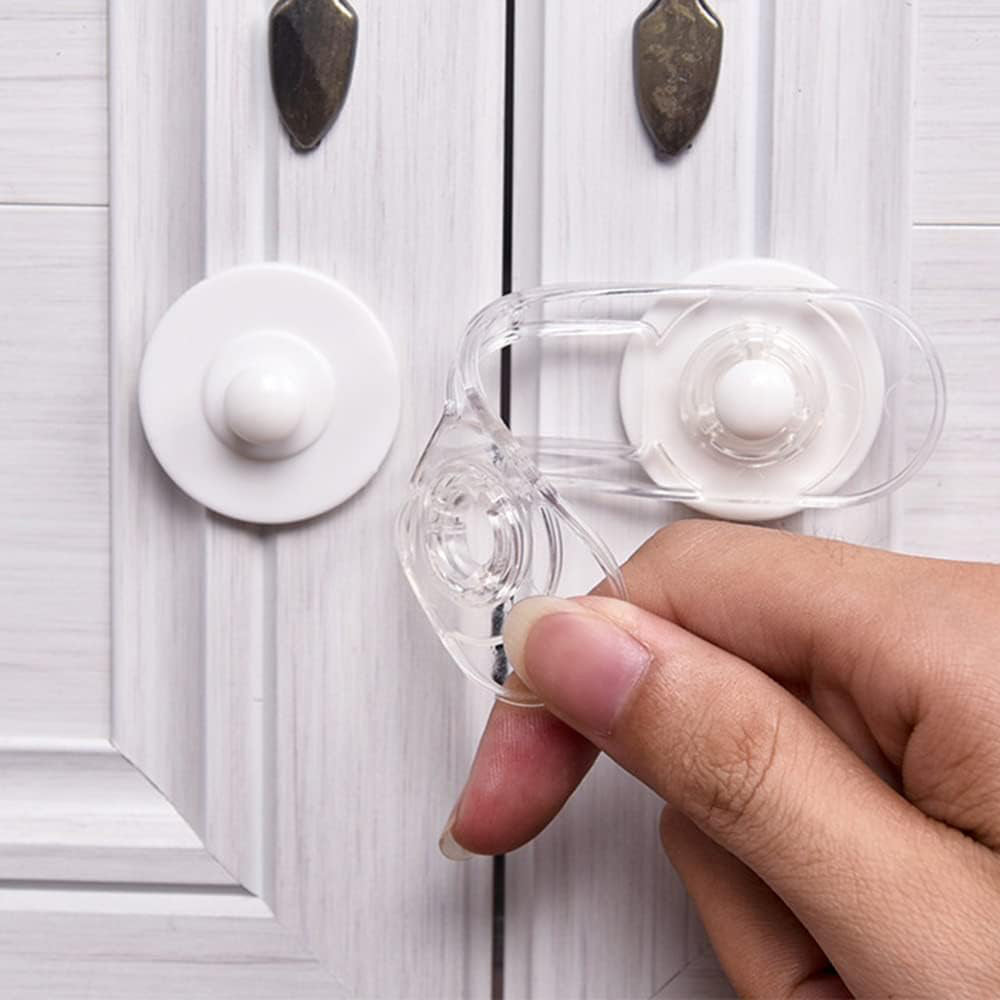 8Pcs Baby Proofing Security Lock Self-Adhesive Cabinet Door Security Locks