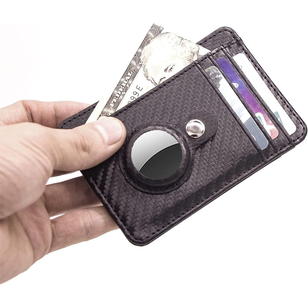 For Apple Airtag Wallet PU Leather Credit Card RFID Blocking Money Holder Cover Case