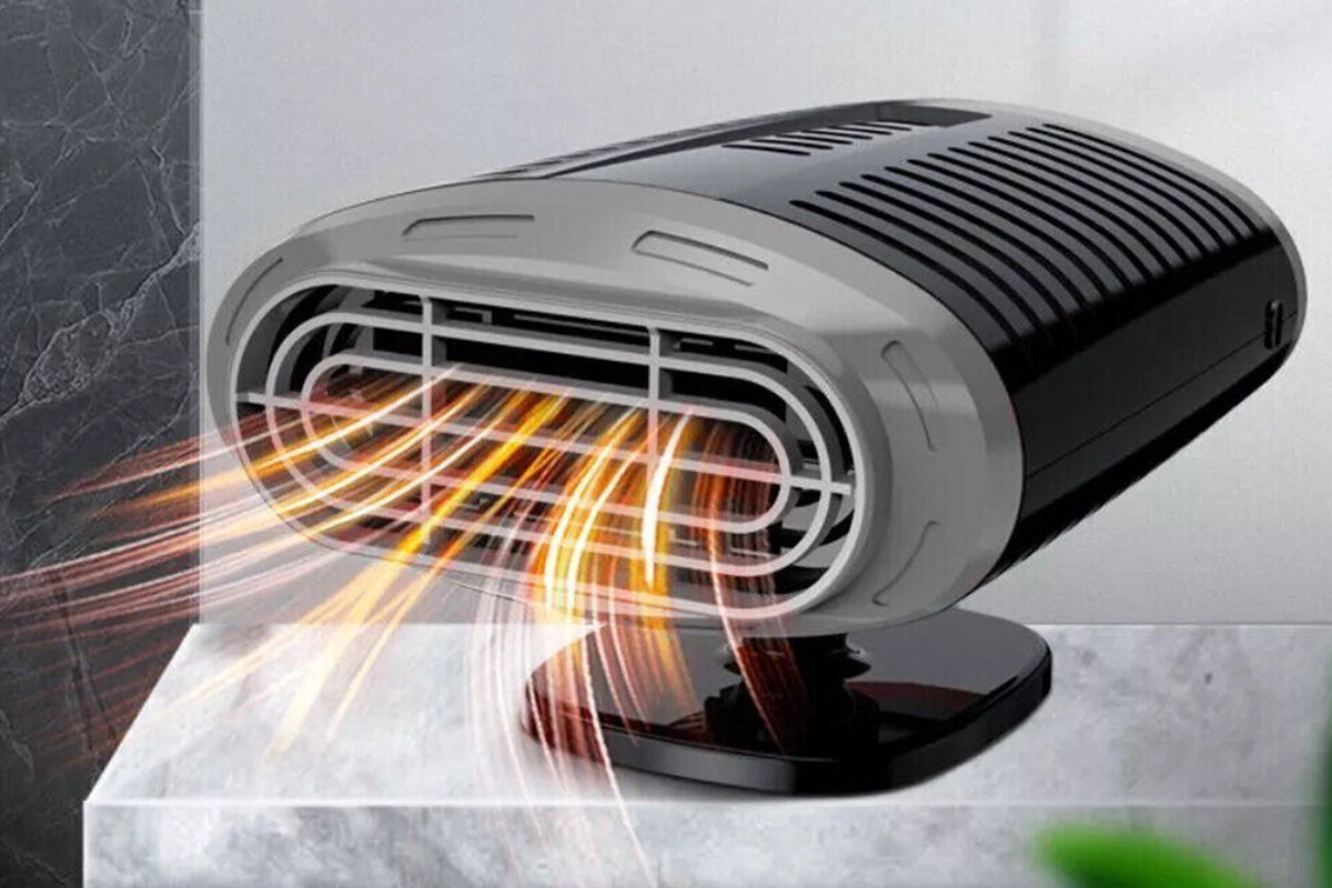 2Pcs 12V 150W Car warming device 360-degree Rotation Fast Heating Cooling Fan Defogger and Defroster