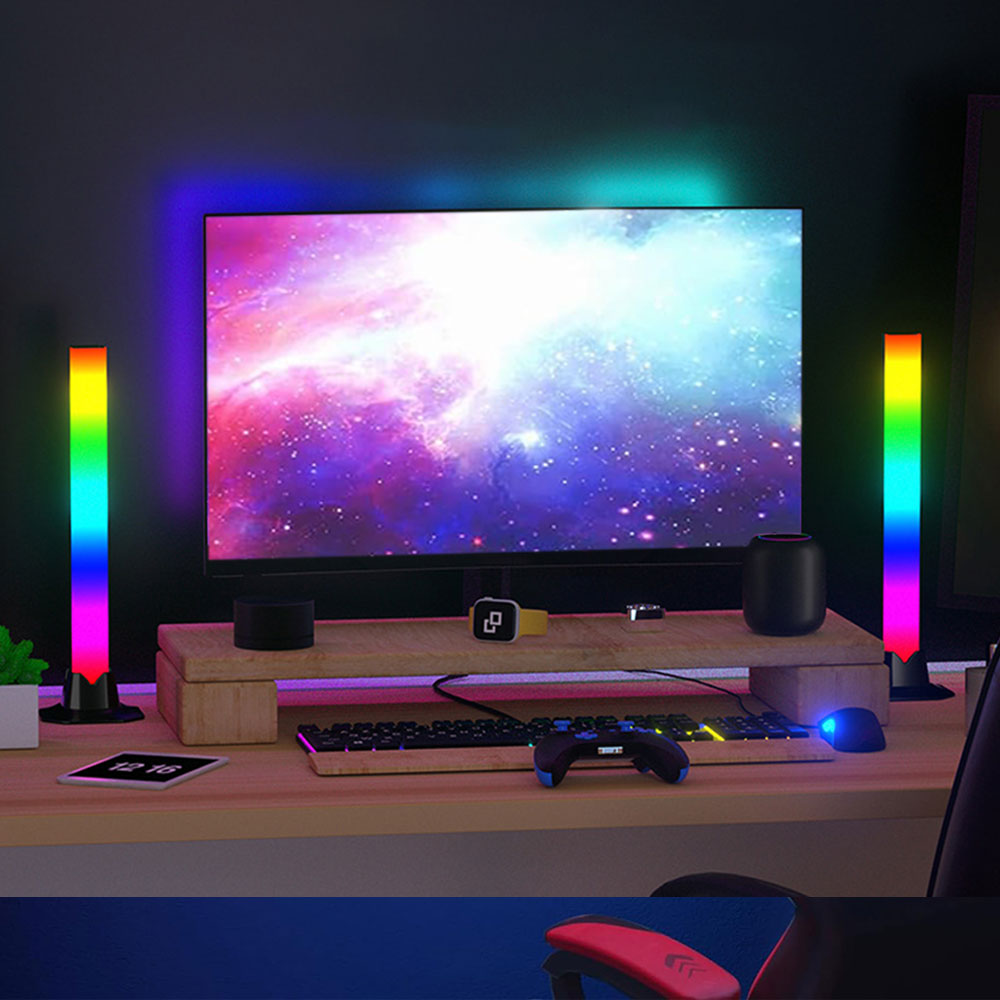 2Pcs RGB LED Light Bars Multicolor Atmosphere Lights  APP Control  Gaming and TV Backlight