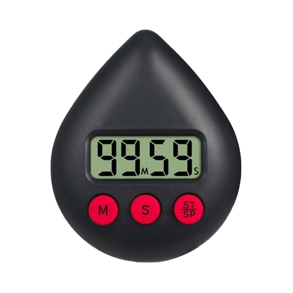 Digital Shower Timer Suction Mount Kitchen Cooking Timer Studying Reminder Timer Black