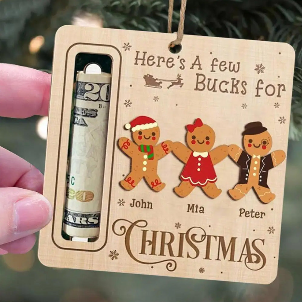 2Pcs Christmas Money Holders Funny Christmas Cash Holder Xmas Tree Hanging Ornaments Style 3