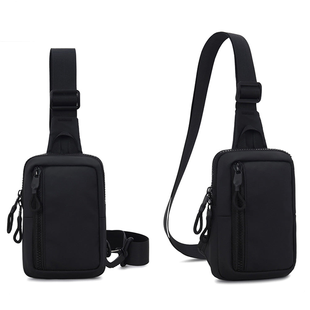 Small Crossbody Bag for Men Women Mini Sling Bag Travel Running Phone Daypack Black