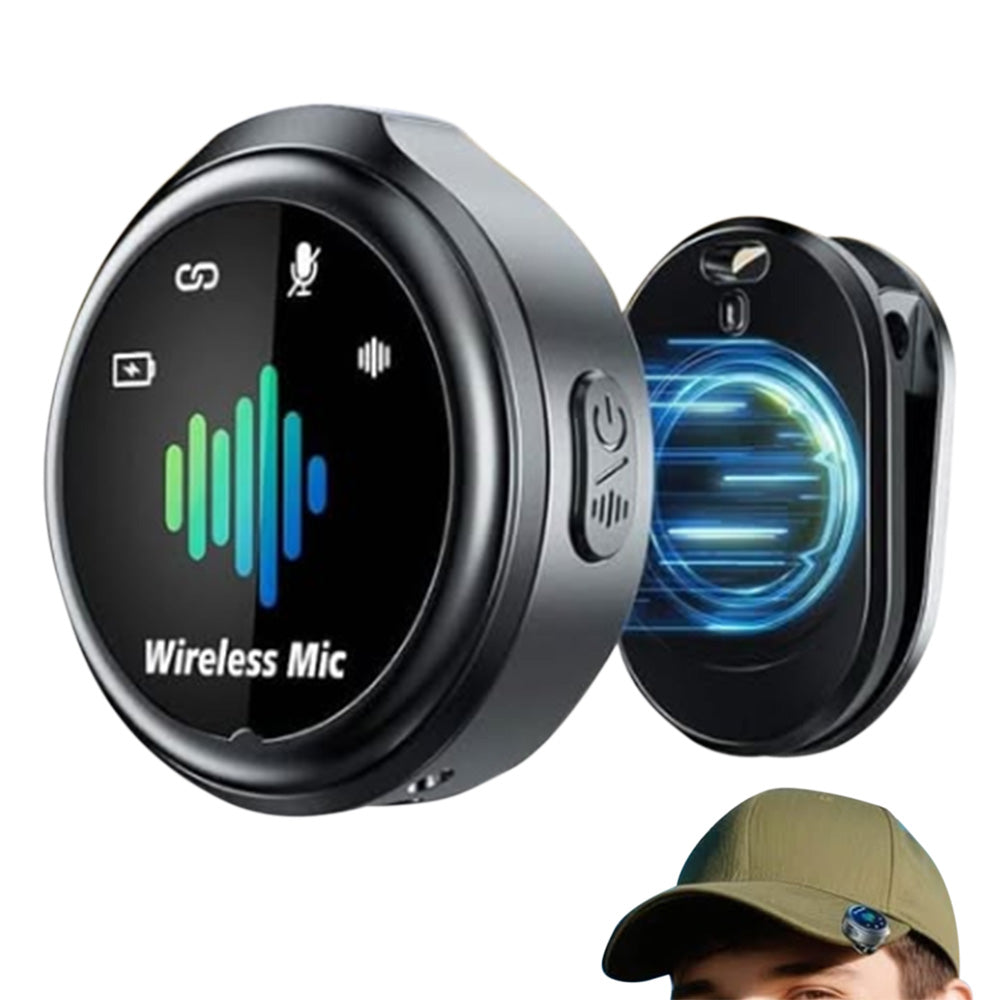 Dual Receivers Mini Lavalier Microphone with Magnetic Clip