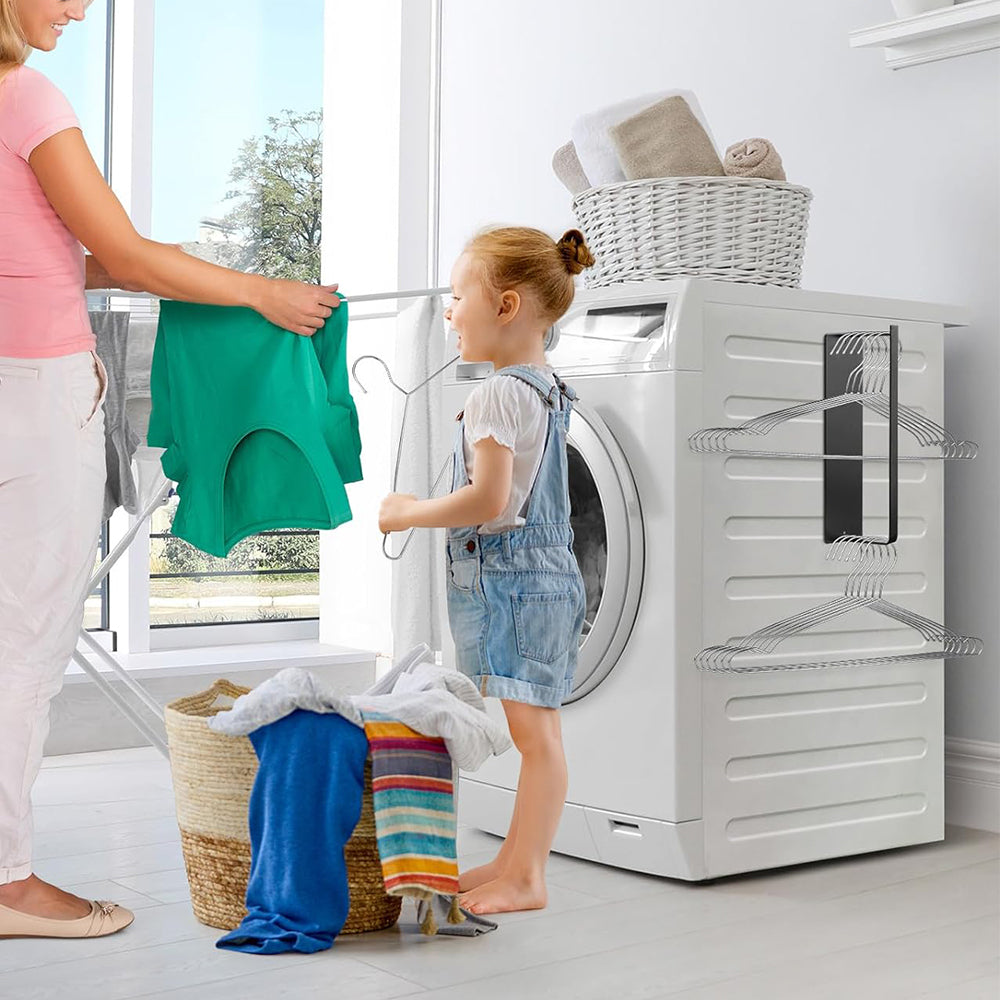 Wall Mount Self-Adhesive Hanger Organizer Clothes Hanger Rack Laundry Hanger Stacker