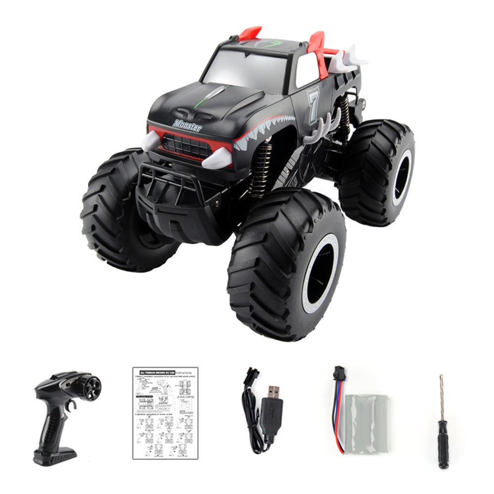 2.4GHz RC Monster Truck 1:16 Scale RC All Terrain Car Toy Off Road RC Truck for Kids Red