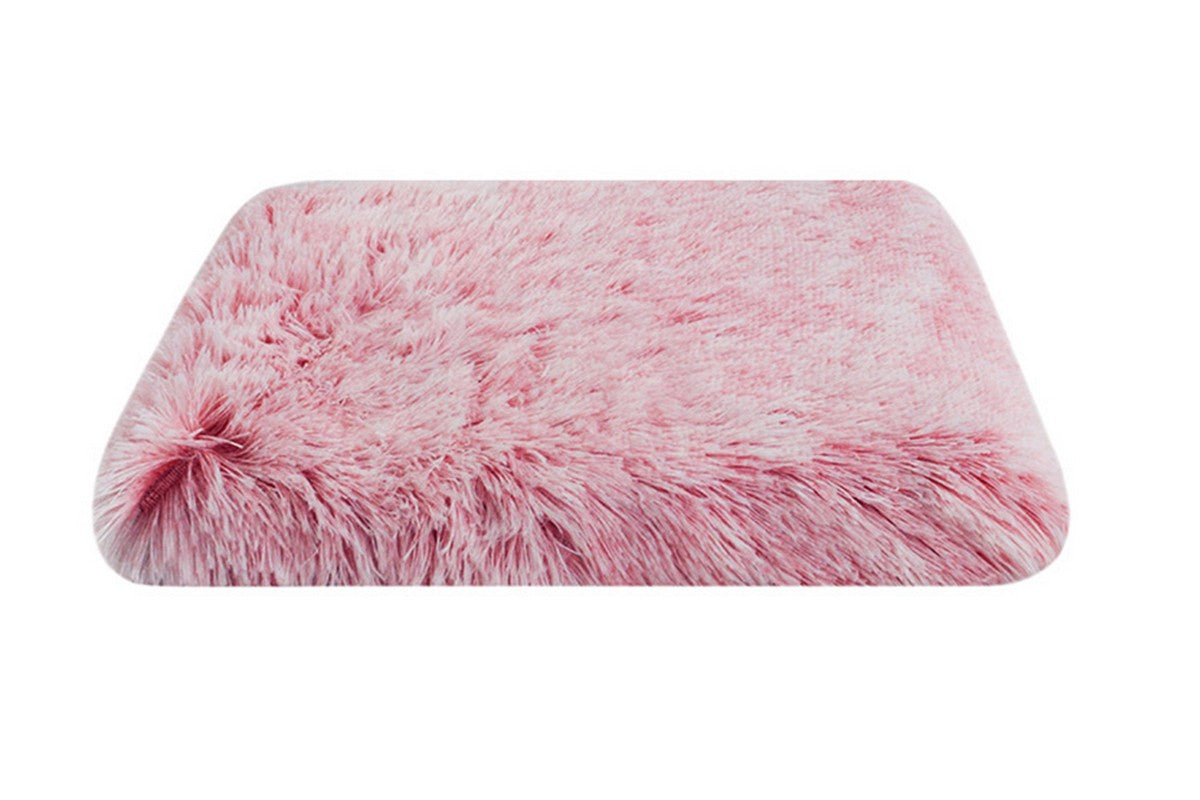 Plush Soft Pet Beds Washable Crate Pad Kennel Pad-Pink