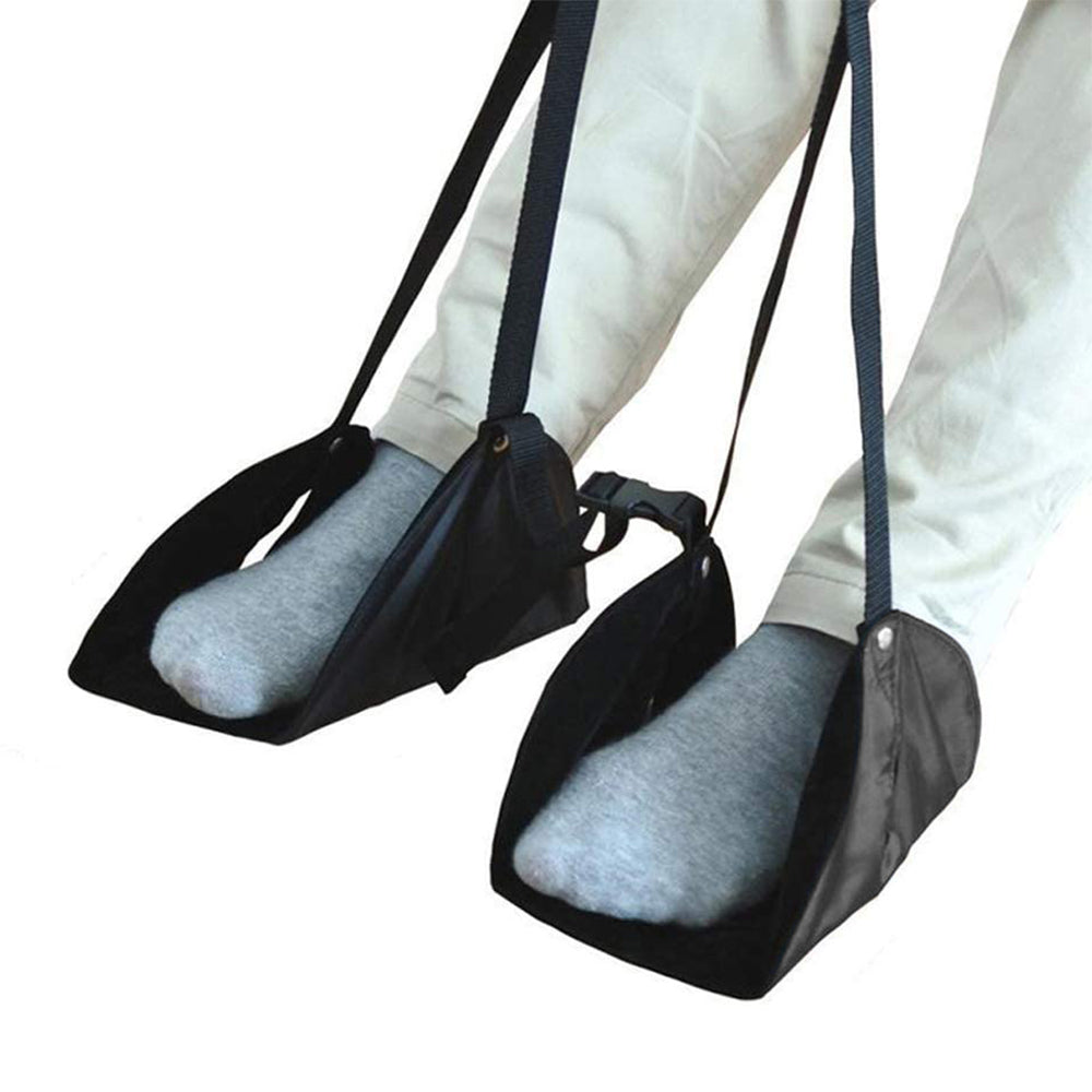 Portable Travel Foot Rest Adjustable Flight Leg Hammock Travel Accessory