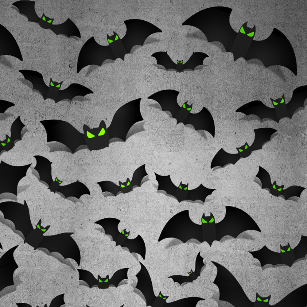 144Pcs 3D Bats with Glow in the Dark Eyes Spooky Party Home Room Wall Halloween Decorations
